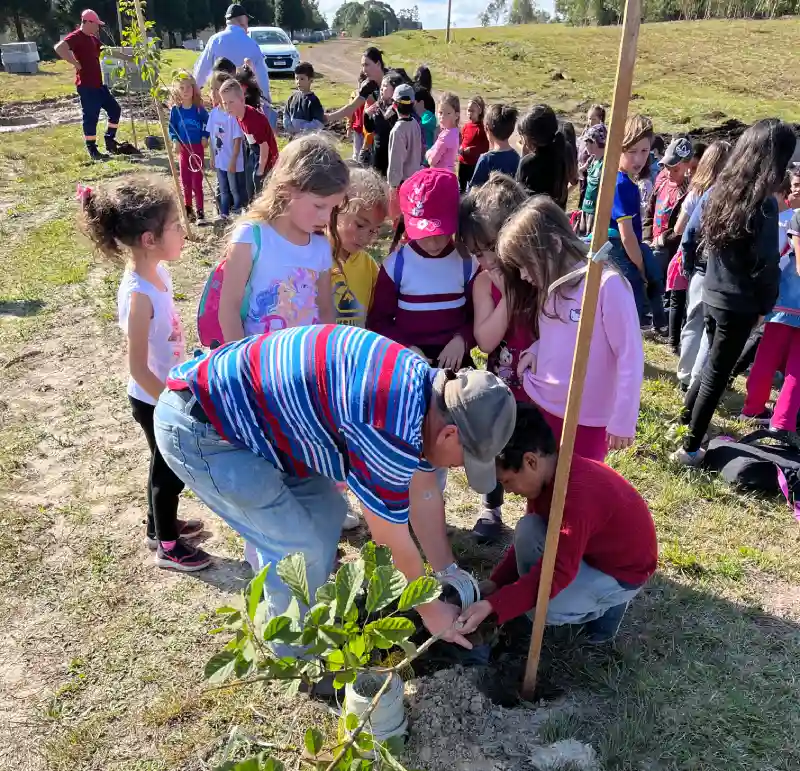 Alunos Da Rede Municipal Colocam A M O Na Terra Na Hora De Plantar