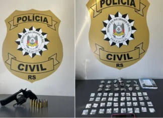 Polícia Civil prende dois indivíduos por tráfico de drogas e posse irregular de arma de fogo em Gramado