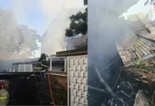 Incêndio atinge depósito nos fundos de residência em Nova Petrópolis