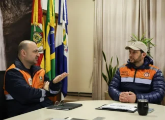 Prefeito Gilberto Cezar recebeu coordenador estadual da Defesa Civil neste Sábado
