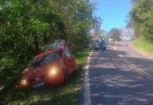 Acidente entre dois carros deixa trânsito lento na ERS-020, em São Francisco de Paula