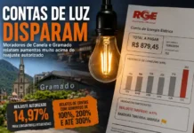 Contas de luz assustam moradores de Canela e Gramado com aumentos muito acima do reajuste autorizado