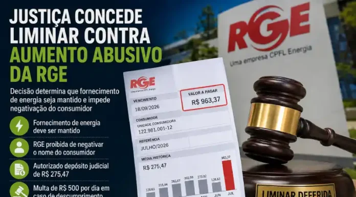Justiça concede liminar contra aumento considerado abusivo em conta da RGE