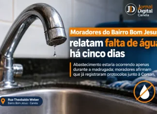 Moradores do Bairro Bom Jesus relatam falta de água há cinco dias