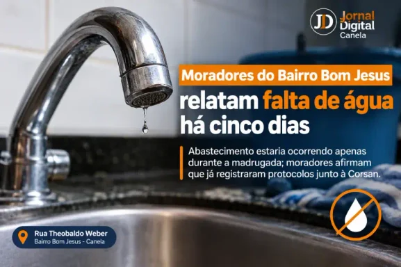 Moradores do Bairro Bom Jesus relatam falta de água há cinco dias