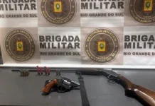 Brigada Militar prende homem com espingarda e revólver furtado em Canela