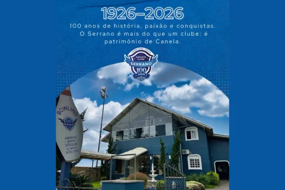 Clube Serrano celebra centenário com grande jantar-baile